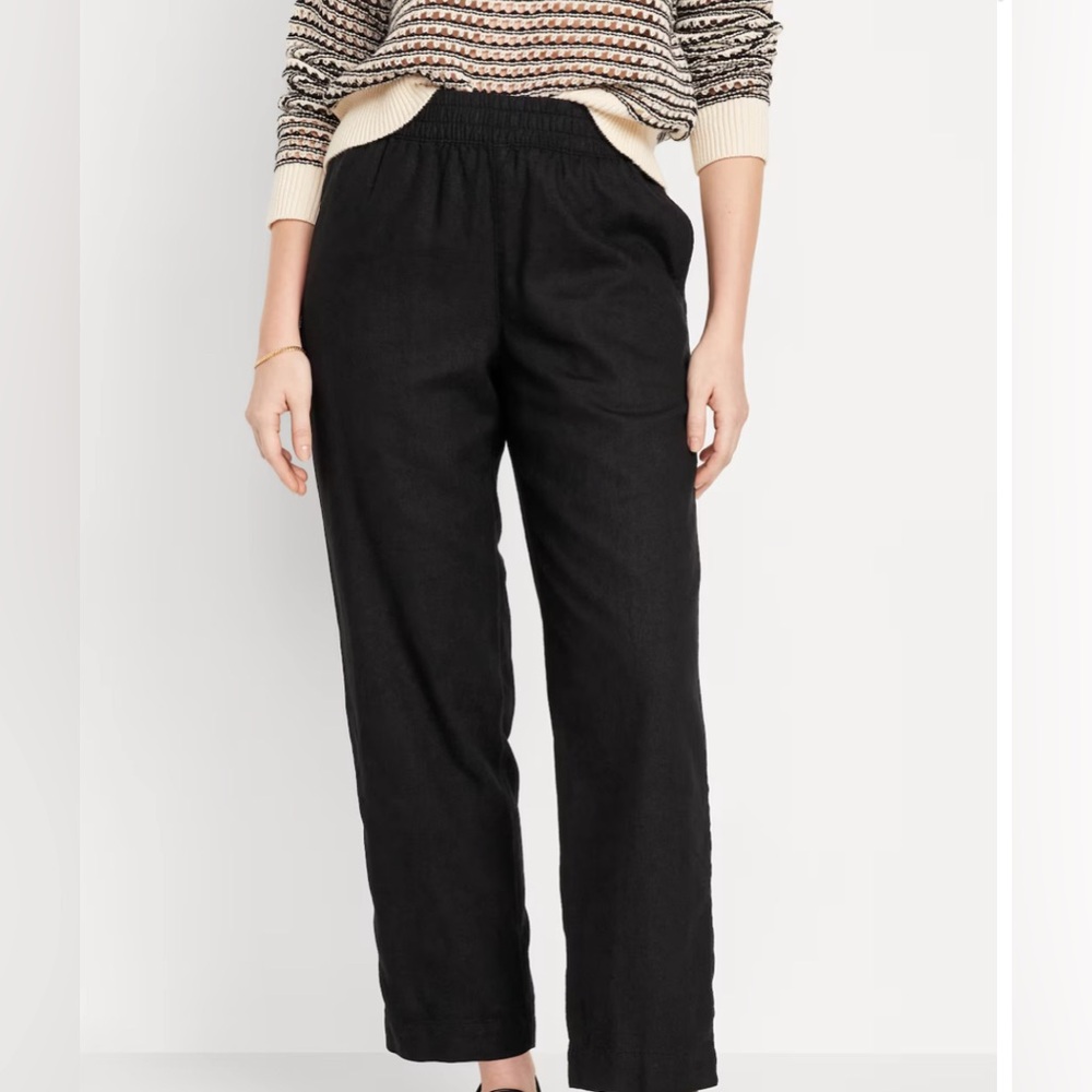 NWT! Old Navy Black Linen Pants